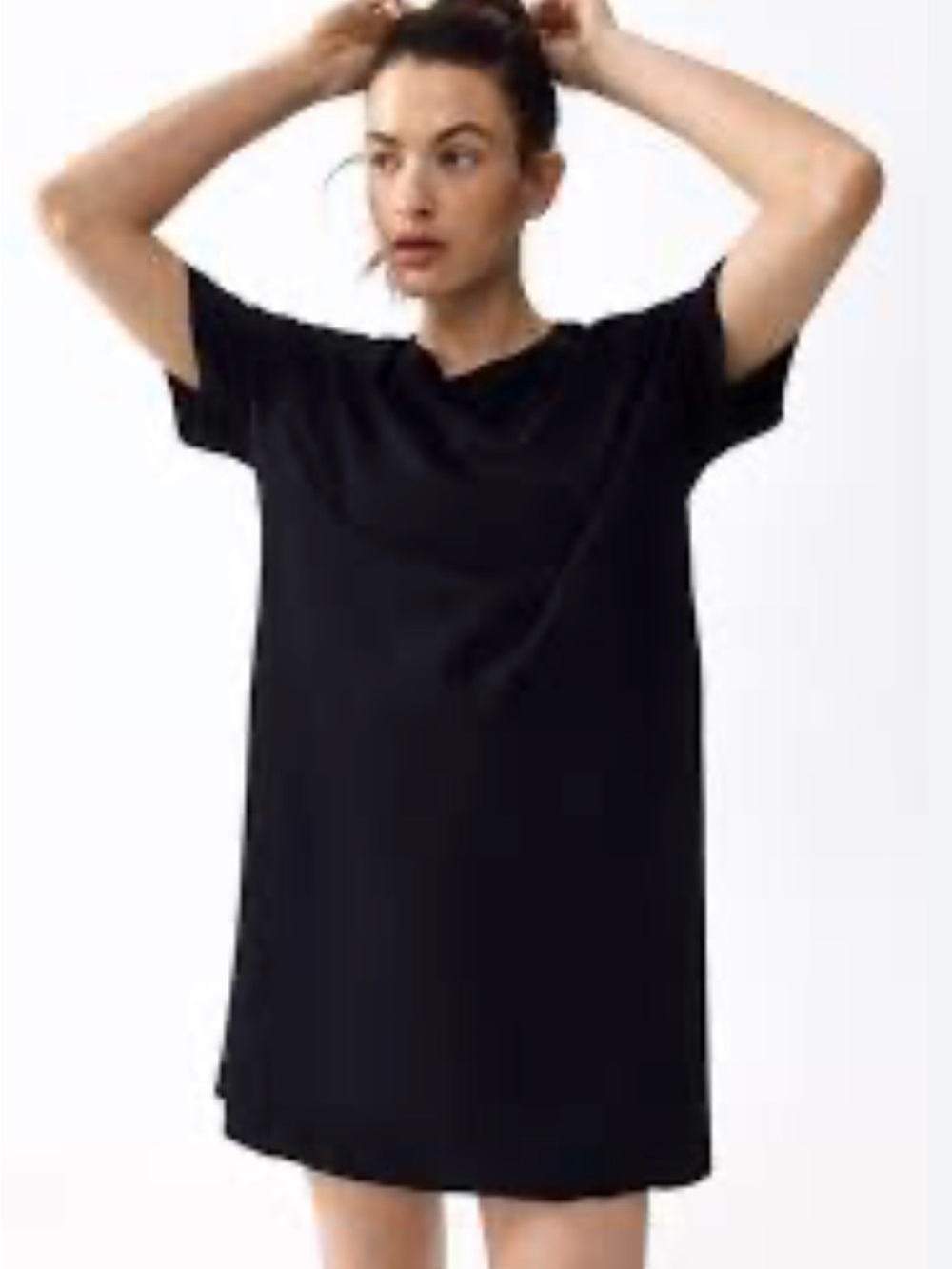 H&M Black Relaxed Mini  T-Shirt Dress Sz XXL